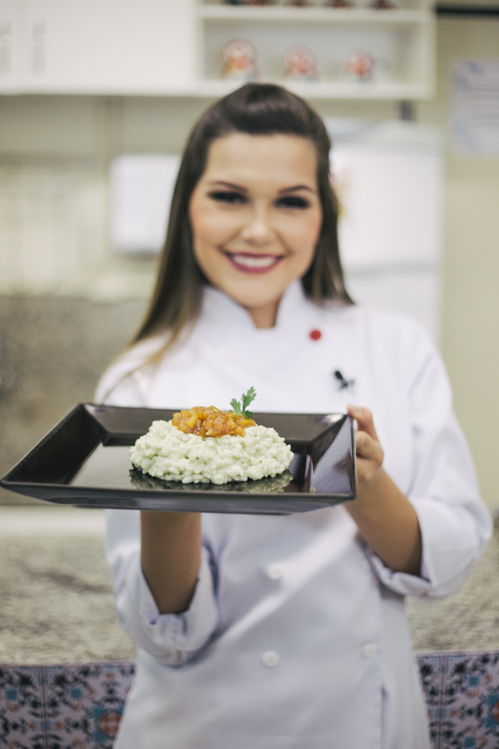 Receita de Risoto de Gorgonzola com Pêras caramelizadas